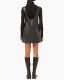 Vegan Leather Buckle Front Tunic