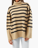 Striped Turtle Neck