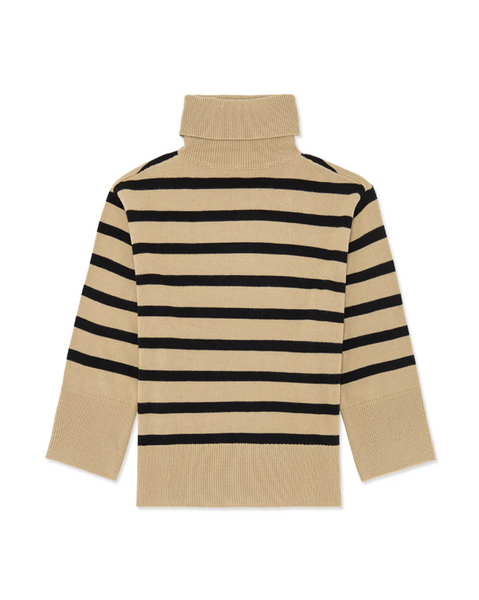Striped Turtle Neck