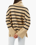 Striped Turtle Neck