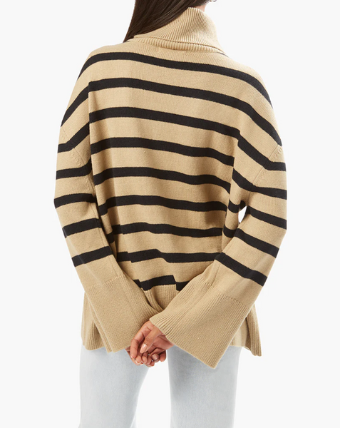Striped Turtle Neck