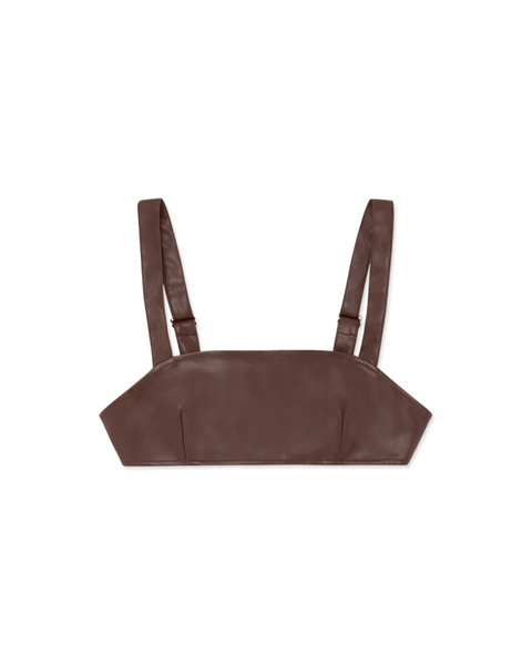 Vegan Leather Bra Top