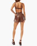 Vegan Leather Bra Top