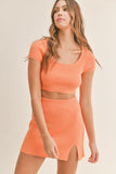 Thea Knit Set - Orange