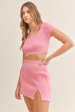 Thea Knit Set - Pink