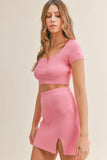 Thea Knit Set - Pink