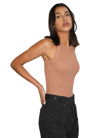 Dylan Tank Bodysuit - Mocha