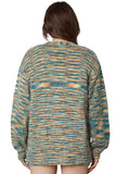 Lila Cardigan - Teal Multi