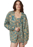 Lila Cardigan - Teal Multi