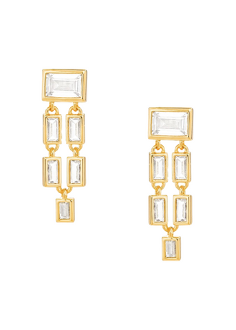 Logan Baguette Chandelier Earrings