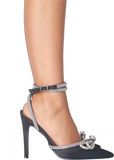 Elope Heel - Black Satin