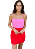 Leonie Mini Dress - Pink/Red