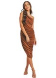 Rylee Midi Dress - Cognac