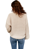 Chunky Turtleneck Shaker Pullover