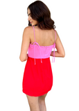 Leonie Mini Dress - Pink/Red