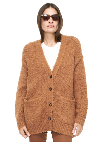 Grant Teddy Cardigan - Cognac