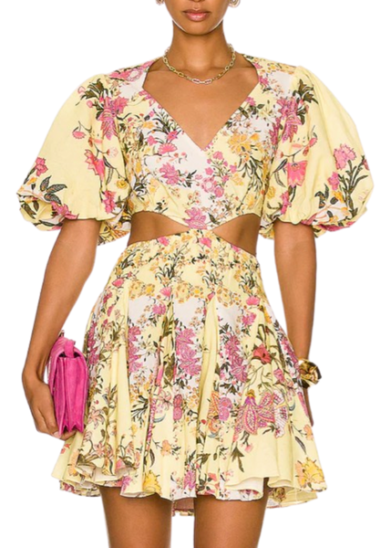 Pria Short Dress - Yellow