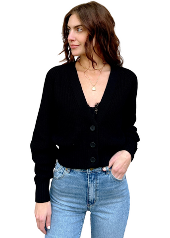 Shaker Cardigan - Black