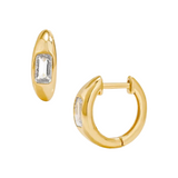 Frankie Hoop White Topaz