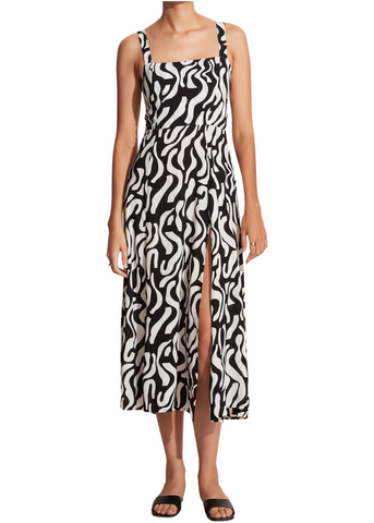 Rubina Midi Dress - La Cateau Black