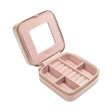 Travel Leather Jewelry Case - Mauve