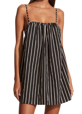 Tamara Mini Dress - Adia Stripe Black