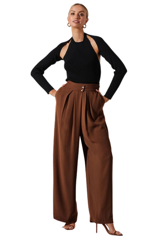 Boyfriend Pants - Brown