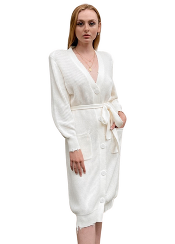 Amanda Sweater Dress - White