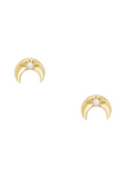 Crescent Moon Studs