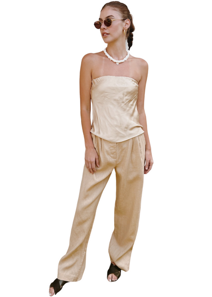 Linen Pleated Pant