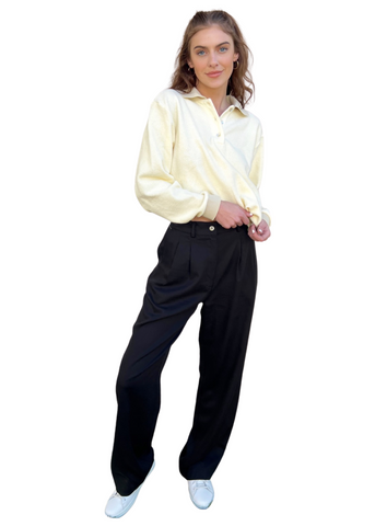 Pleated Trouser - Jet