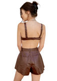 Vegan Leather Bra Top