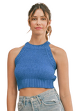Cooper Sweater Top - Cobalt