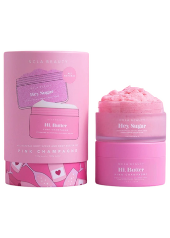 Pink Champagne Body Scrub + Body Butter Set