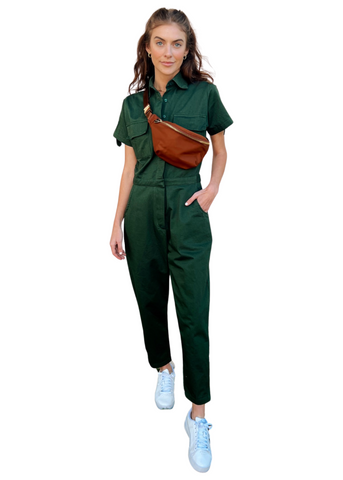 Rising Sun Binteji Worksuit - Emerald Green