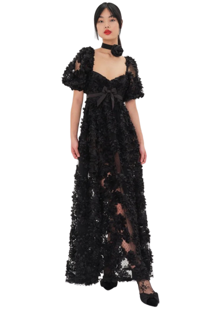 astrid floral maxi dress MILLE Astrid Dress in Blue Hibiscus XS