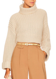 Chunky Turtleneck Shaker Pullover