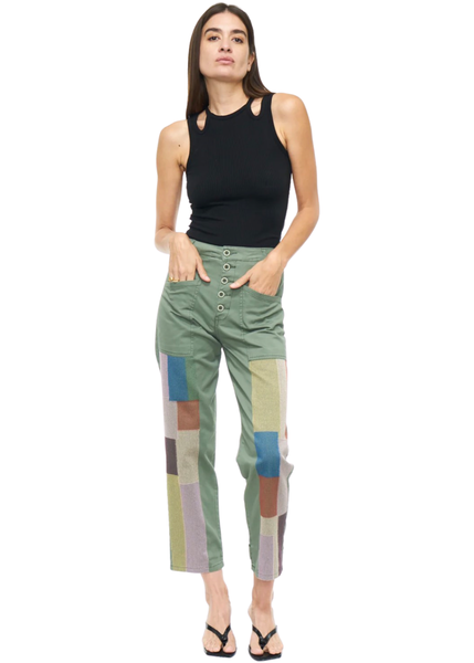 Tammy High Rise Trouser - Colonel Rainbow