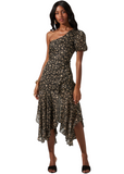 Santorini Dress - Black Taupe Multi