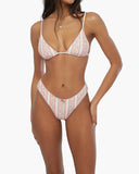 Cooper Top - Baby Pink Floral Stripe