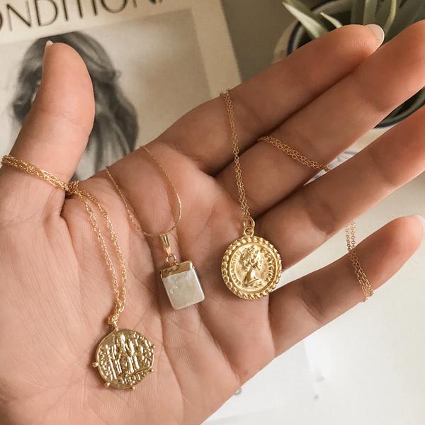 Vintage Saint Pendant Necklace