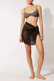 The Mini Wrap Eyelet Pareo - Blackout